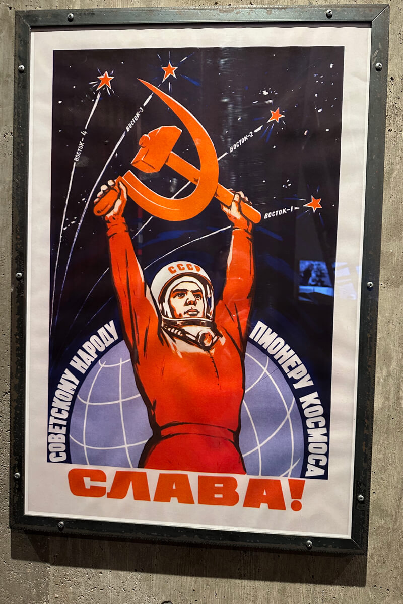A cold war era Soviet propaganda poster